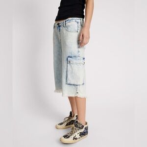 DEPECHE BLUE SKATER GIRL WIDE LEG SHORTS